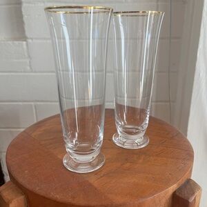 Tiffany & Co. Champagne Flutes x JW Marriott Gold Rim Stemless